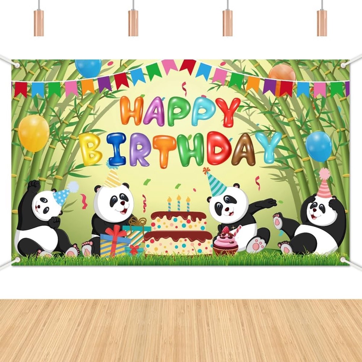 Dailygoods - Fotografie Achtergrond voor Verjaardagsfeestje met Panda