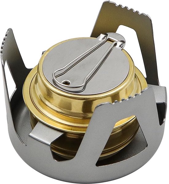 Dailygoods- Alcoholkachel Ultralicht - Draagbaar Kooktoestel - Buiten BBQ - Kachelbeugel - Aluminiumlegering - Afmetingen 3,8"/2,5 - Kampeerkachel van Dailygoods — afbeelding 5