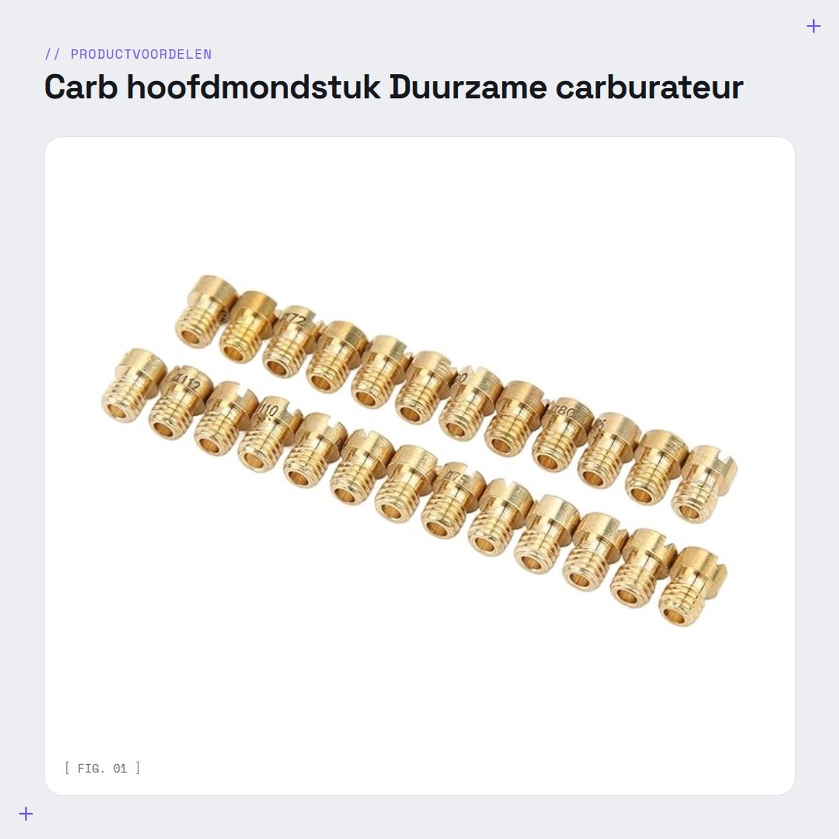 Dailygoods- Hoofdsproeier Duurzaam - Carburateur Hoofdsproeier 55-115 M5 - Eenvoudig Gebruik - PHBG 19/19.5/21 - Kosteneffectief - Professionele Service