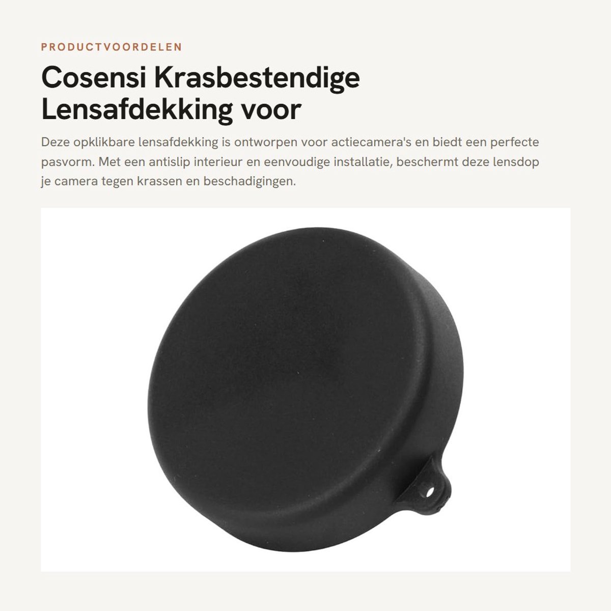 Dailygoods - Krasbestendige Lensafdekking voor Actiecamera, 35 mm