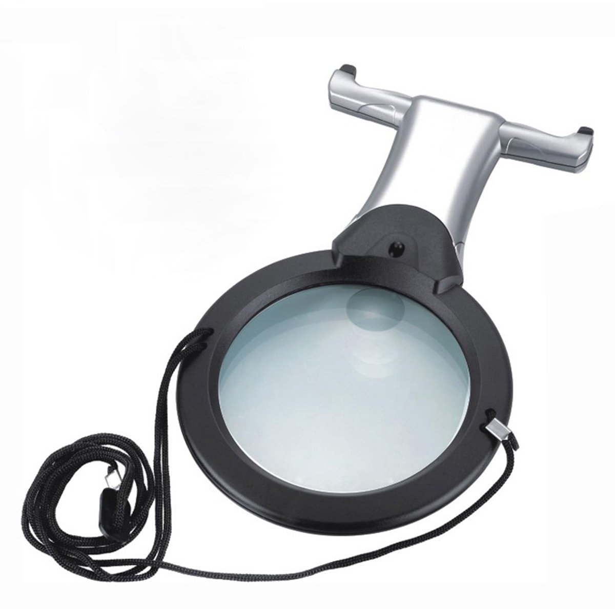 Dailygoods - Vergrootglas met LED Verlichting - Handheld en Bureau - Zilver - Perfect voor Breien en Borduren - 2,5x en 6x Vergroting - Vrije Handen