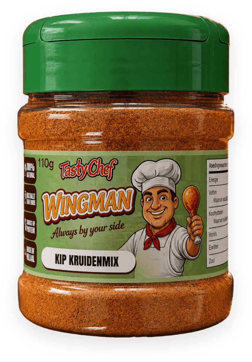 TastyChef Wingman - Kip Kruidenmix voor kip, wings & spiesjes