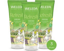 Weleda Refresh Douchecrème - 3x 200ml - - Frisse Geur Van Citrus & Litsea Cubeba - Activeert & Verfrist - Mild & Droogt Huid Niet Uit - 100% Natuurlijke Ingrediënten