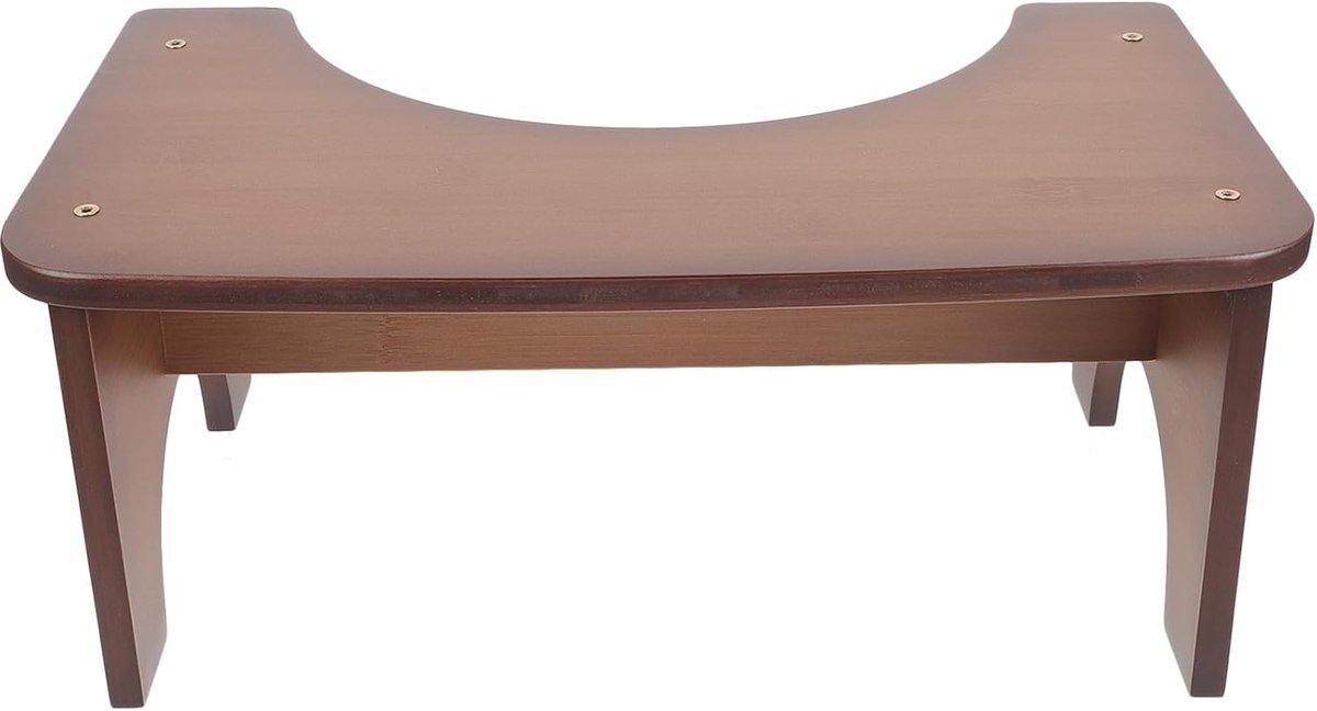 Bamboe toiletkruk - Hurkhulp opstapje - Comfort in badkamer - Antislip design - 37 x 20 x 17 cm - Theekleur