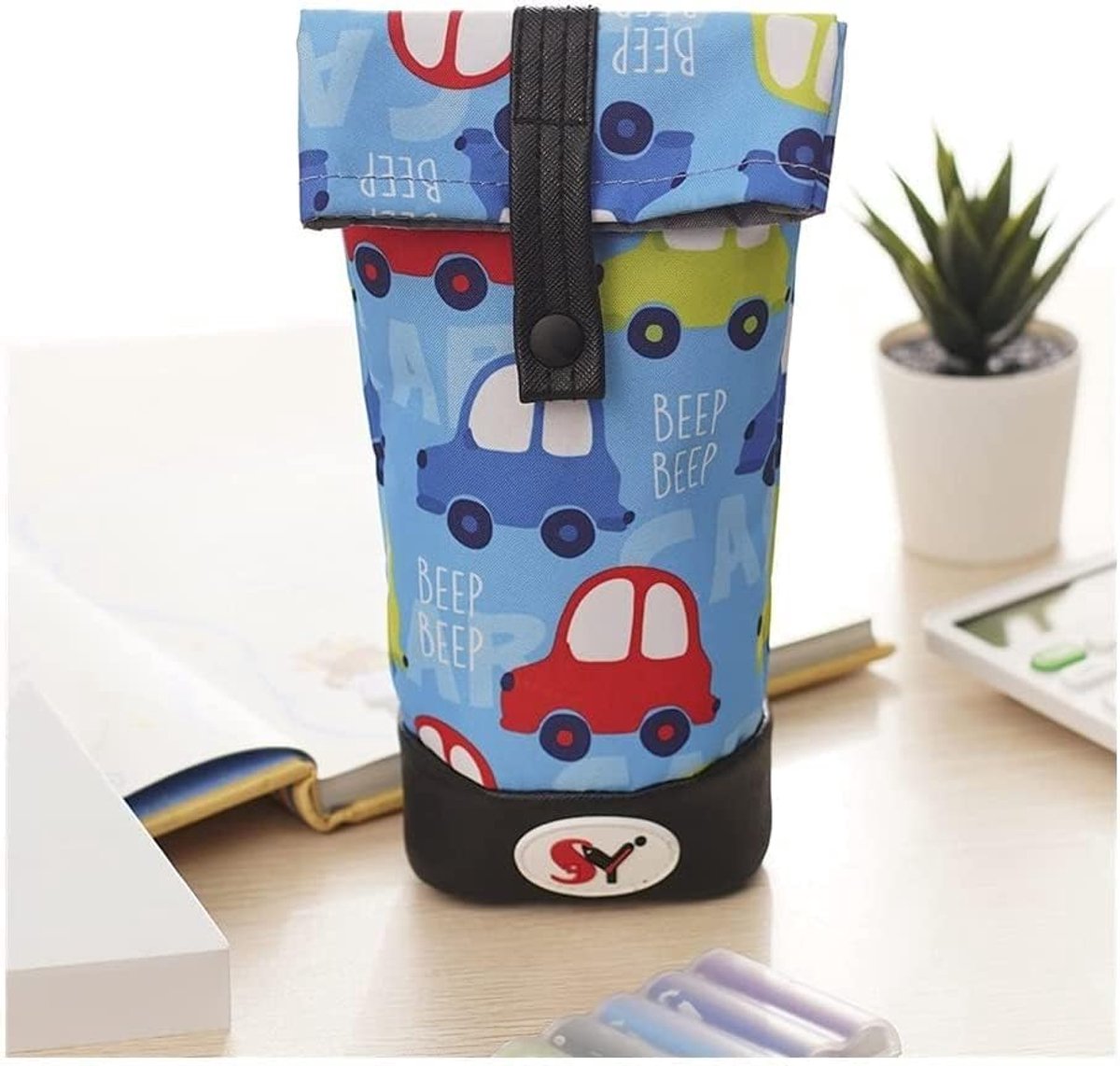 Etui Grote Capaciteit - Pennenzak Opbergtas - School Kantoor - Magnetische Sluiting - Ruim Interieur - Zwart