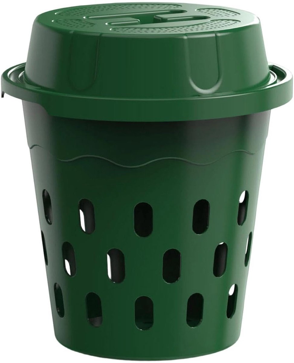 Ondergrondse Compostbak - Wormenbak Tuin - Afval Verwerken - Geoptimaliseerde Ventilatie - 25.9 cm Hoog - Groen