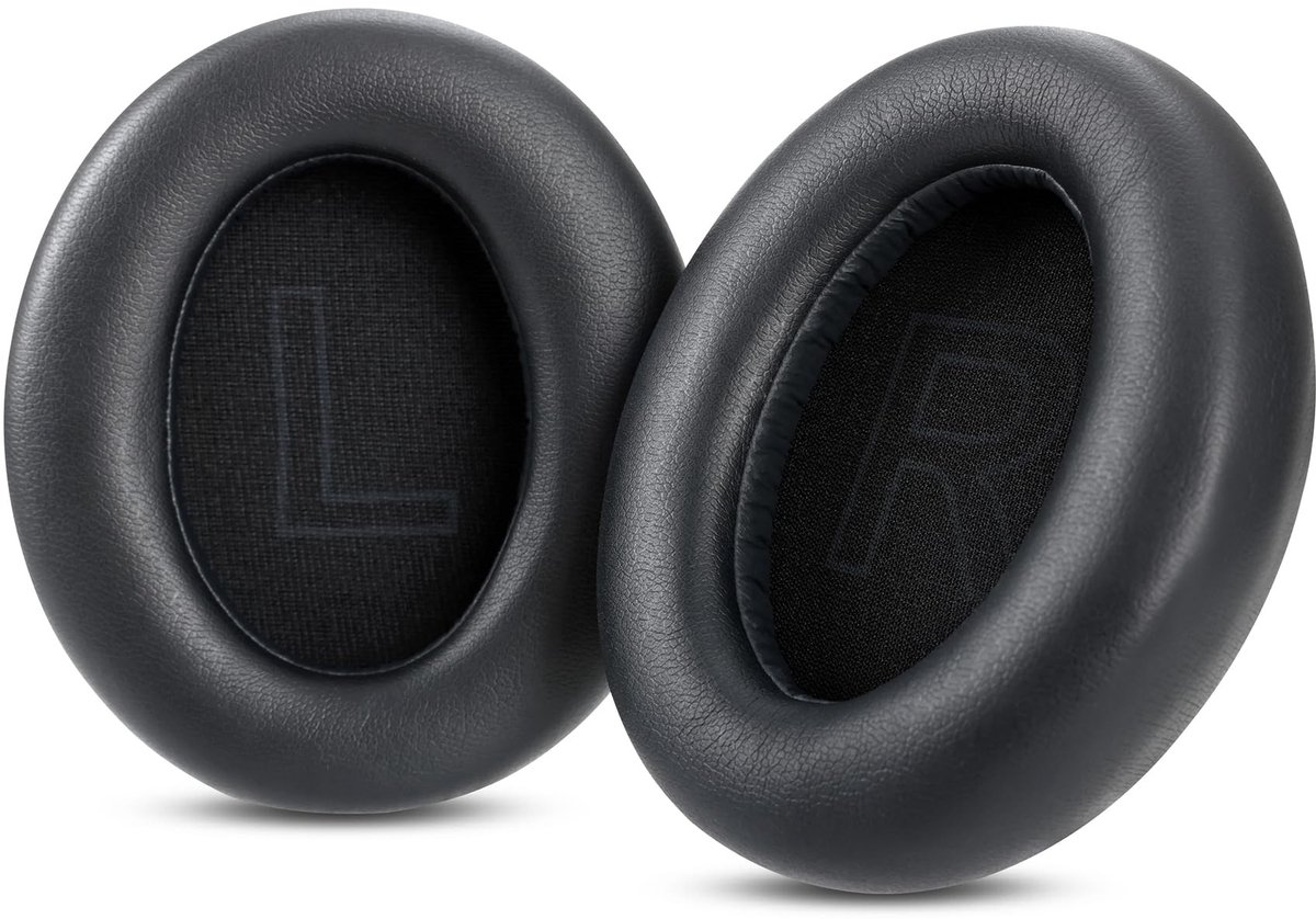 Dailygoods - Vervangende oorkussens Oorkussens Compatibel met Soundcore Anker Q11i Draadloze Over-Ear Bluetooth Hoofdtelefoon met Zacht Eiwit Leer Memory Foam Accessoires -Zwart
