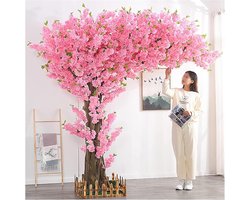 Kunstkersenboom - Nep bloesemboom - Decoratie binnen buiten - Realistisch ontwerp - Grote maat - Roze