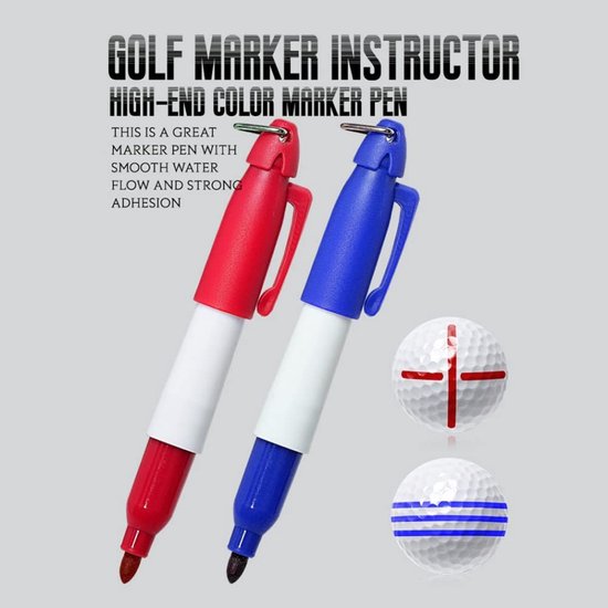 Dailygoods- Golfbalmarkeerder 12 Stuks - Sjablonen/Markering - Uitlijningssets - Draagbaar/Golfaccessoire - Duurzaam/Waterdicht - Eenvoudig te Bedienen - Golfbalmarkering van Dailygoods — afbeelding 2