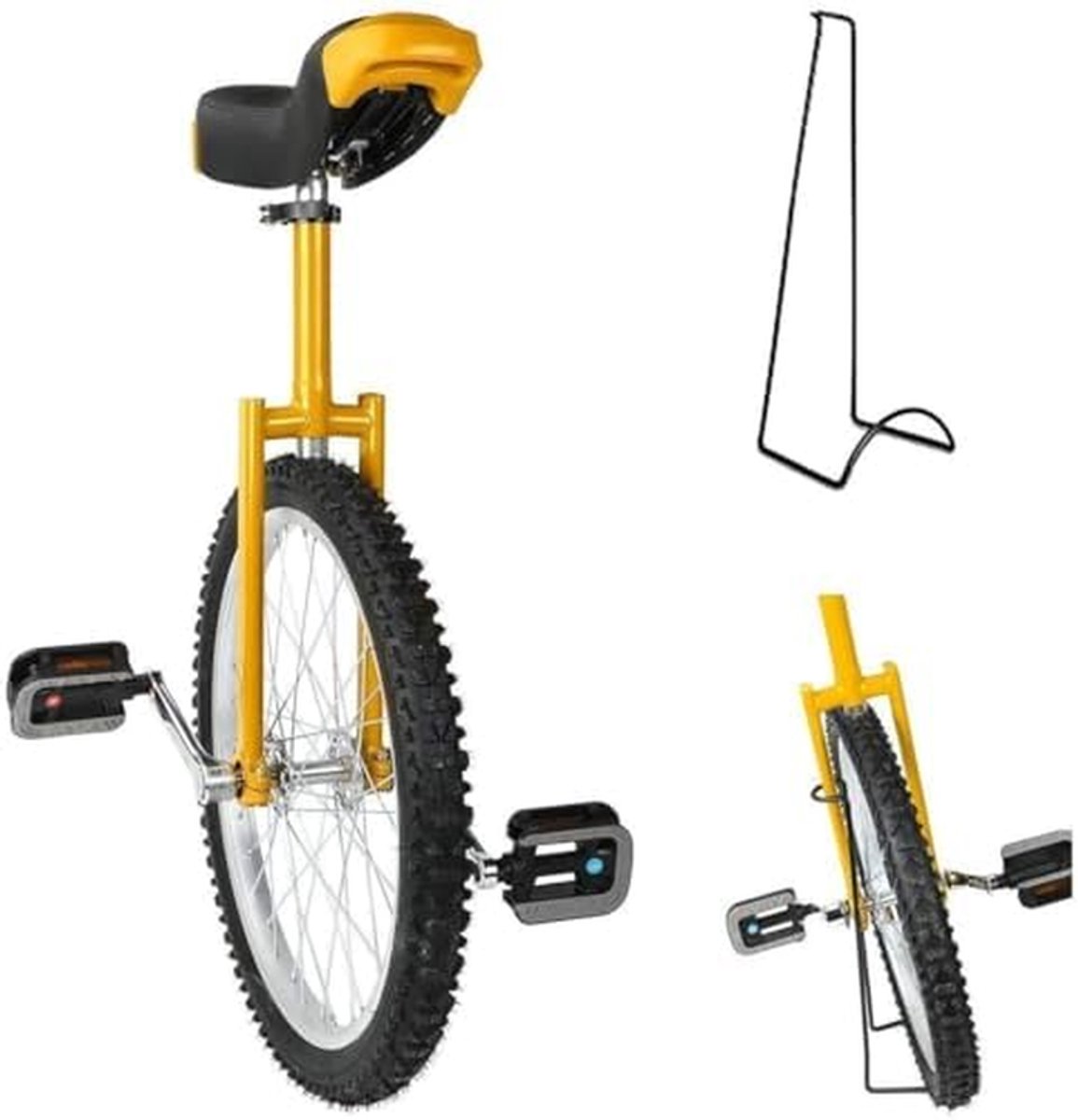 Verstelbare eenwieler - Balansfiets - Balans training - Sterk stalen frame - Meerdere maten - Zwart