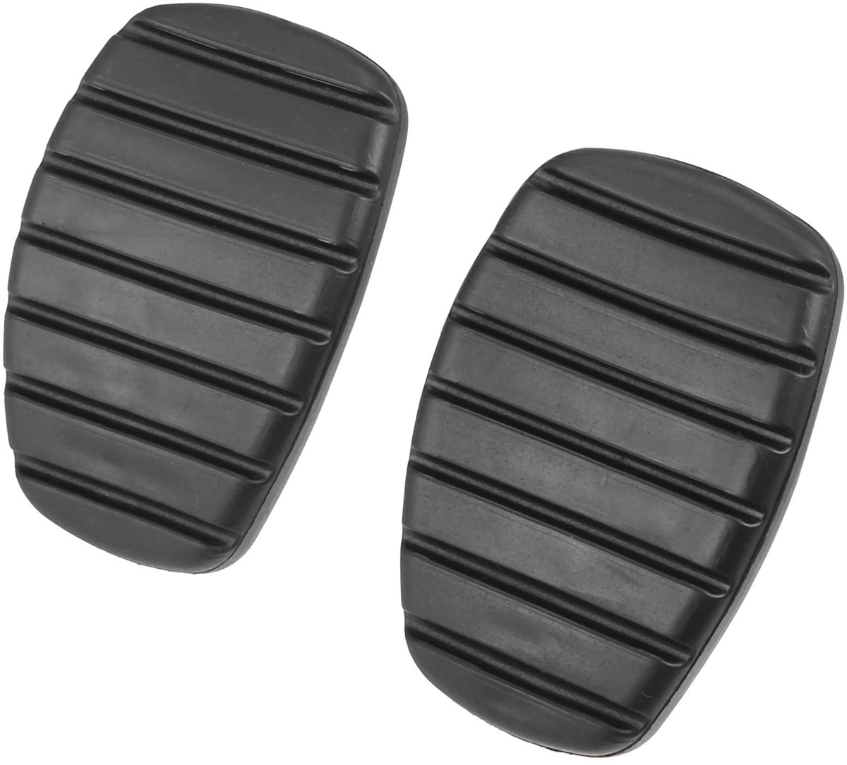 Dailygoods- Rempedaalcover Antislip - Koppelingspedaal Cover - Rubber - 2 Stuks - Zwart - Eenvoudig te Installeren - Pedaalhoes