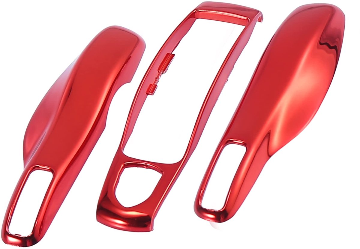 Dailygoods- Autosleutel Hoes Antidiefstal - Behuizing - Set - Porsche Cayenne - Rood - Duurzaam Materiaal - Sleutelcover
