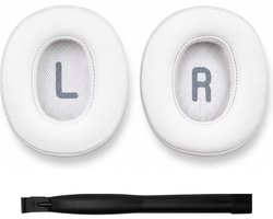 Set Oorkussens voor JBL Koptelefoon - Tune 700BT Oorkussen - Tune 700BT/710BT/720BT/750BTNC/760NC/770NC - Kunstleer met Traagschuim - Wit
