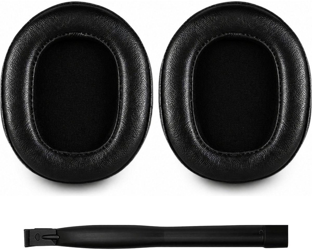 Set Oorkussens voor AKG Koptelefoon - K361 Oorkussen - K361/K361-BT/K371/K371-BT - Kunstleer met Traagschuim- Zwart