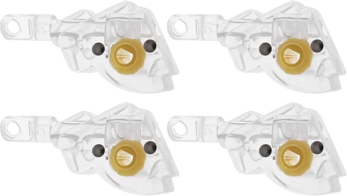 Blind Kantel Mechanisme - Blind Onderdelen - Raambekleding Instellen - 25mm Metalen - 4 stuks - Wit