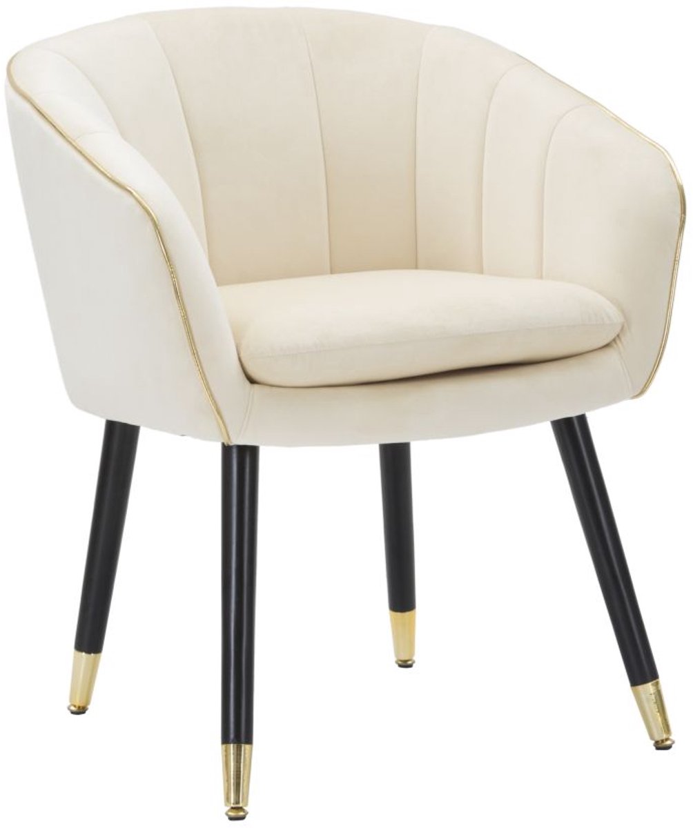 Mauro Ferretti Fauteuil Paris Crema/gold 62×58×78 cm Crème
