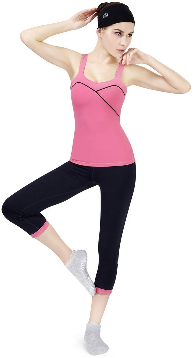 Dailygoods- Antislip Sokken - Gripsokken voor Dames/Heren - Yoga/Pilates Workout - 3 Paar - UK Maat 5.5-9 - Non-Skid Grip van Dailygoods — afbeelding 4