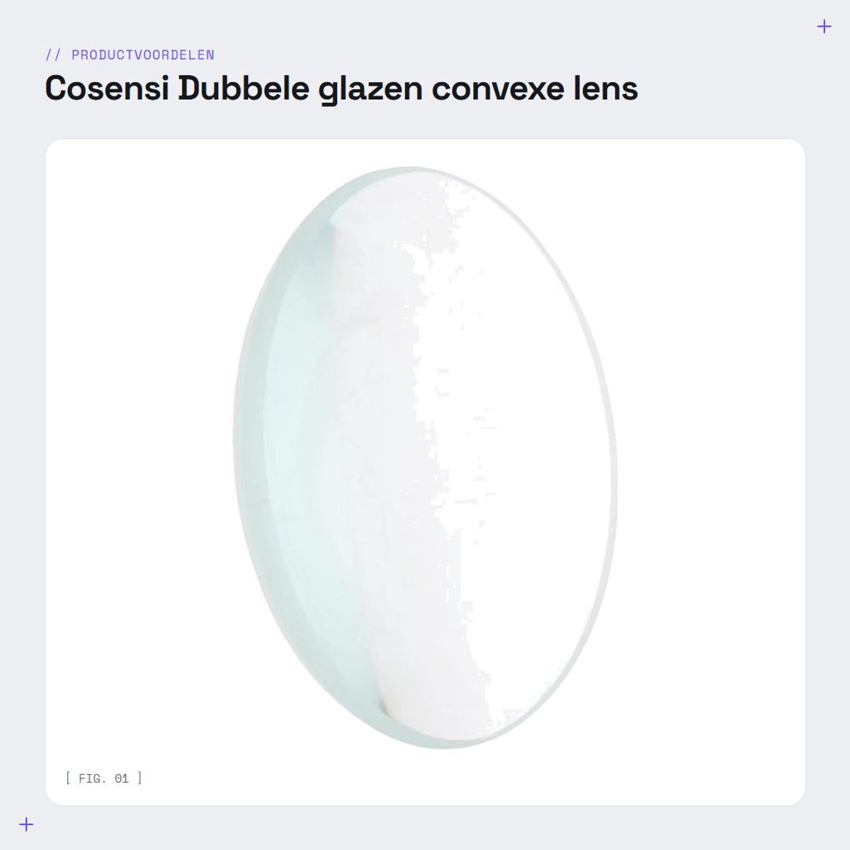 Dailygoods- Convexe Lens - Dubbele Lens - 100 mm Brandpuntsafstand - 50 mm Diameter - Optisch Glas - Hoge Precisie - Optische Lens