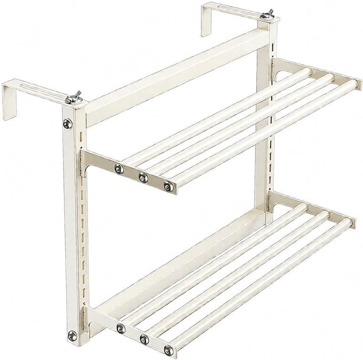 Radiatorplank - Verwarming Accessoire - Kleding Drogen - Verstelbare Wandvrijheid - 60 cm Breed - Wit