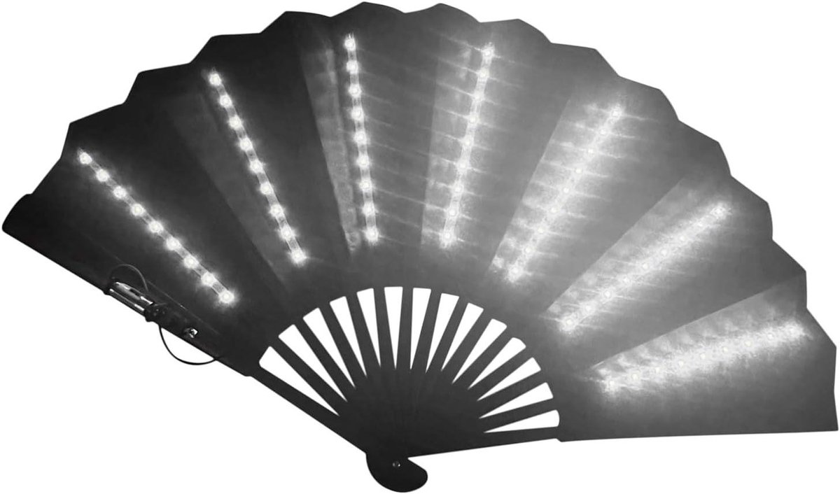 Draagbare Ventilator - Handwaaier Licht - Koel Blijven - Opvouwbaar Ontwerp - Compact Formaat - Wit