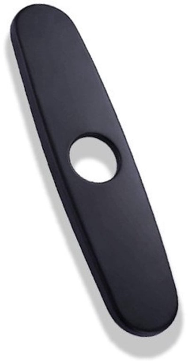 Keukenkraanafdekking van 25 cm (10 inch) voor een- of driegats badkamer- of keukenkranen - Zwart