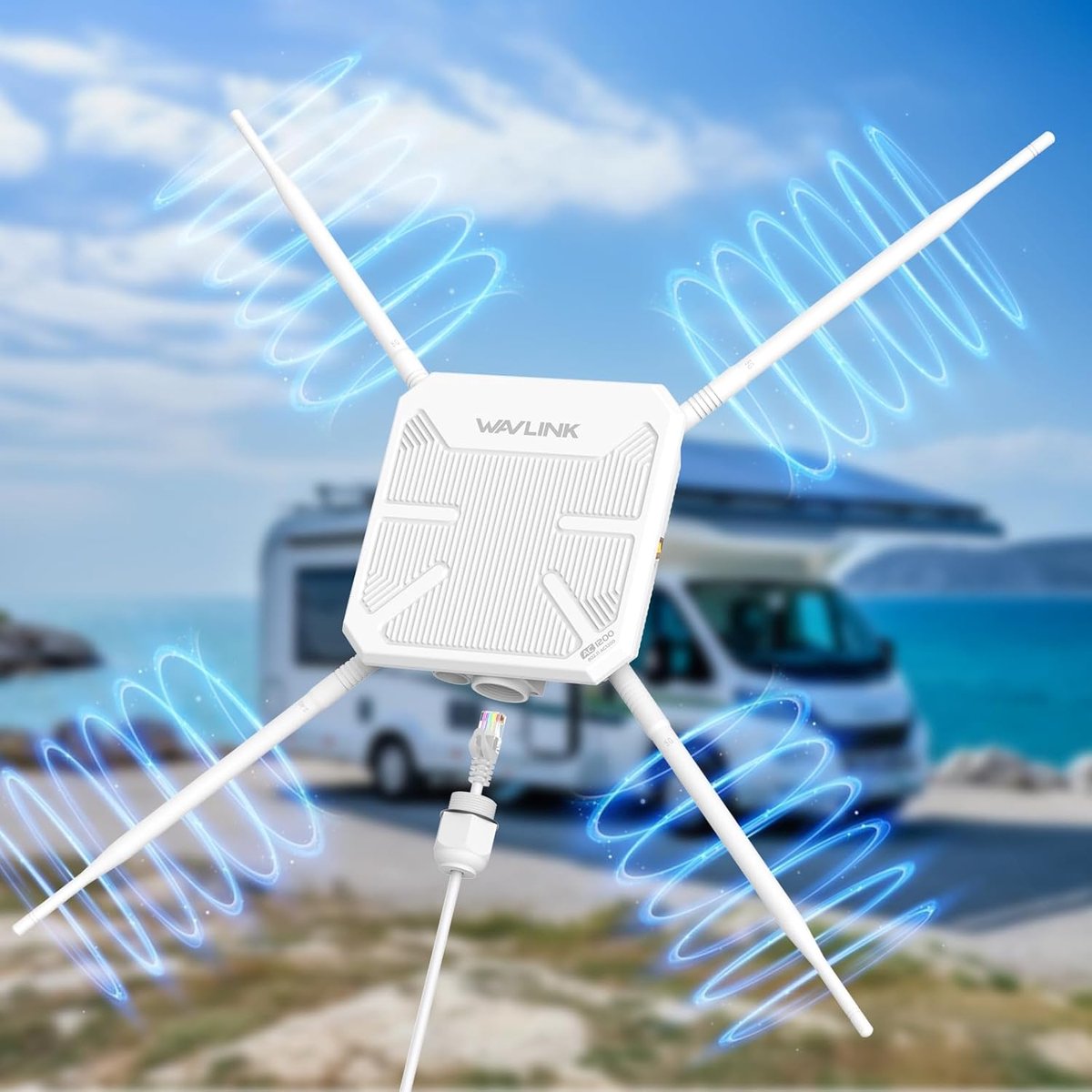 Draadloos Toegangspunt - Outdoor WiFi - Netwerk Uitbreiden - PoE Ondersteuning - 6.1 x 6.1 x 21.34 cm - Wit
