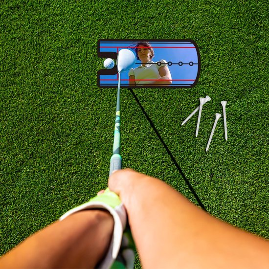 Dailygoods- Golfflipper Draagbaar - Instelspiegel - Golfspikes - Opbergtas - Acryl - 31 x 14,5 cm - Golftrainer van Dailygoods — afbeelding 5