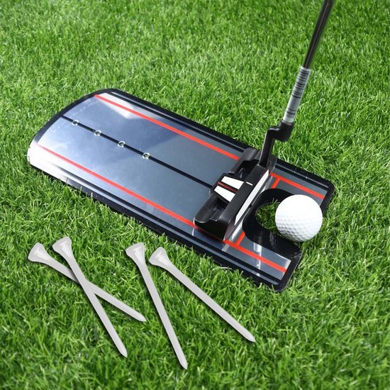 Dailygoods- Golfflipper Draagbaar - Instelspiegel - Golfspikes - Opbergtas - Acryl - 31 x 14,5 cm - Golftrainer van Dailygoods — afbeelding 3
