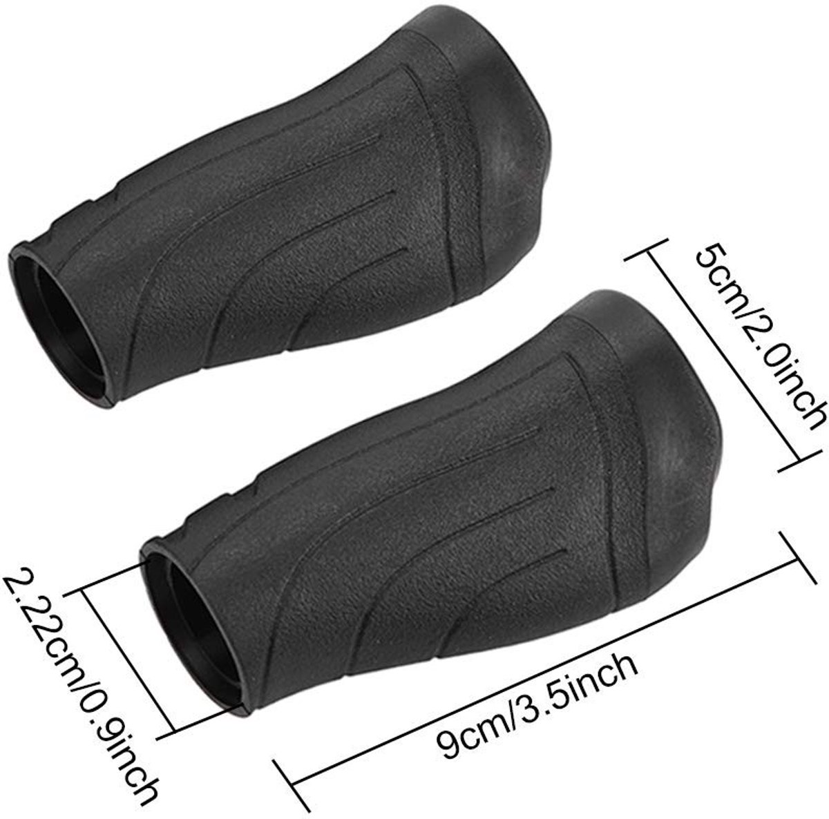 Dailygoods- Fietshandvatten Antislip - Kunststof - Korte/Lange Lengtecombinatie - Ergonomisch Ontwerp - Stevige Bevestiging - Comfortabel in de Hand - Fietsgrips