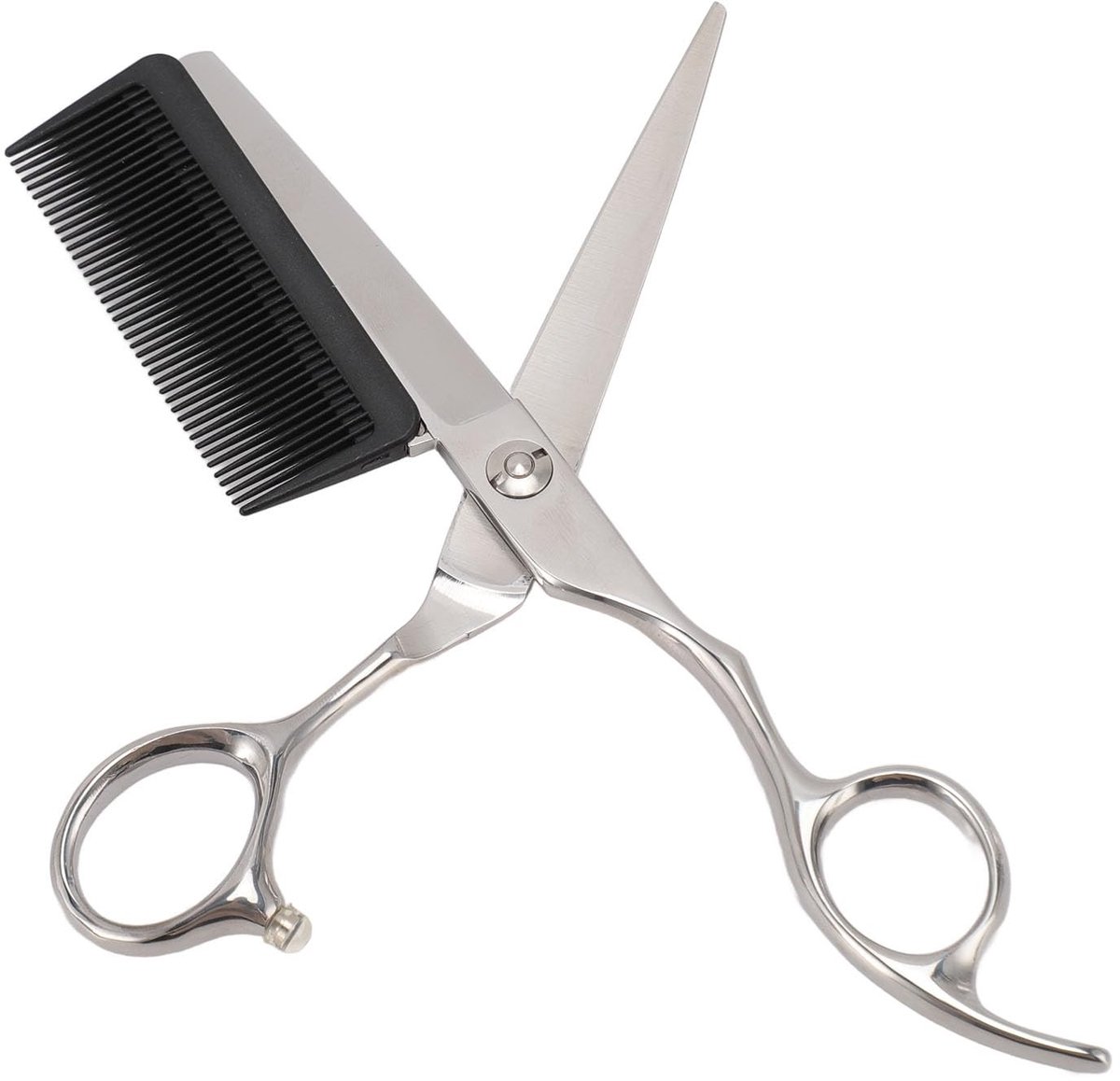 Dailygoods- Haarknipschaar Professionele Kappersschaarset - 3-delige Set - Roestvrij Staal - Nauwkeurig Knippen - Inclusief 2 Kammen - Duurzaam Ontwerp - Kappersschaar