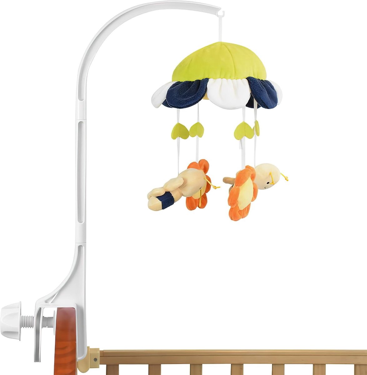 Dailygoods- Babymobiel 61 cm - Mobiele Houder - Kinderbeddecoratie - Muziekfunctie - Antislip Beugel - Geschikt voor Babybed - Babymobielhouder