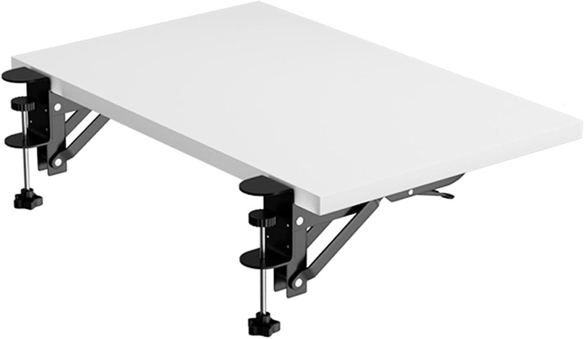 Bureau Uitbreiding - Werkplek Vergroter - Comfortabel Werken - Verstelbare Klemmen - 20 kg Draagkracht - Zwart
