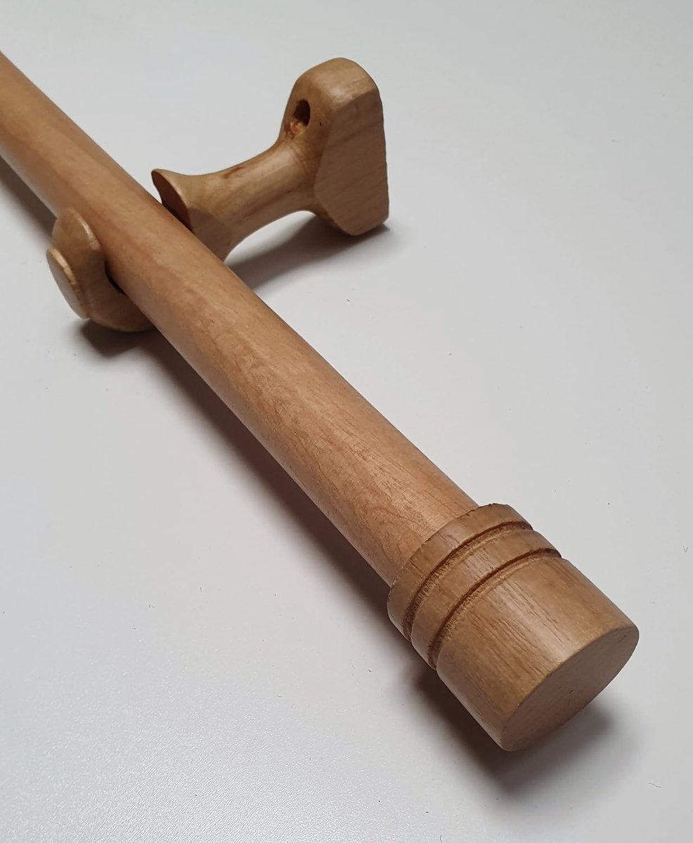 Gordijnroede Hout - Houten Stang - Interieur Decoratie - Complete Set - 1.80 Meter - Natuu