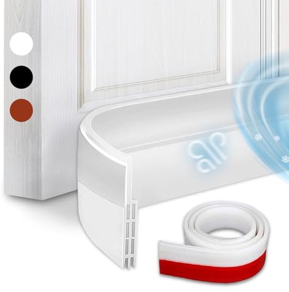 Tochtstopper Deuren - Deurafdichting Siliconen - Isoleren Woning - Flexibel Waterdicht - 5x100cm - Wit