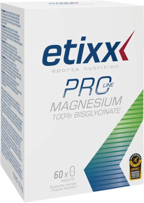 Etixx Magnesium 100% Bisglycinate PRO LINE 60 Tabletten