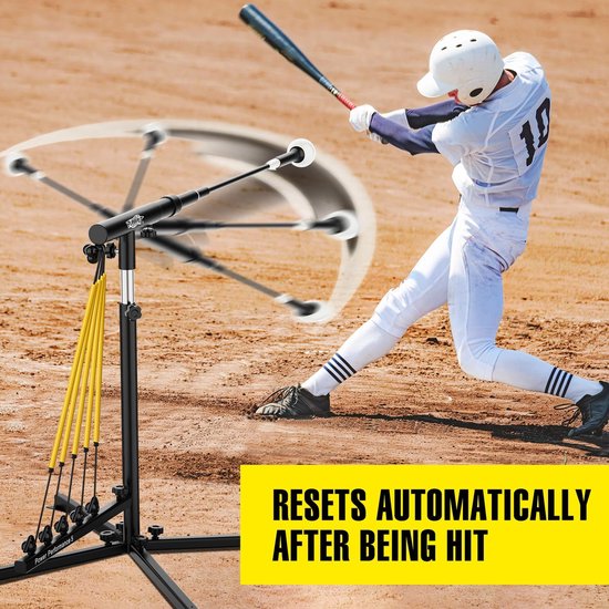 Swing Trainer - Slag Oefenapparaat - Sport Training - Automatische Reset - 31-47 Inch - Zwart Geel — afbeelding 2