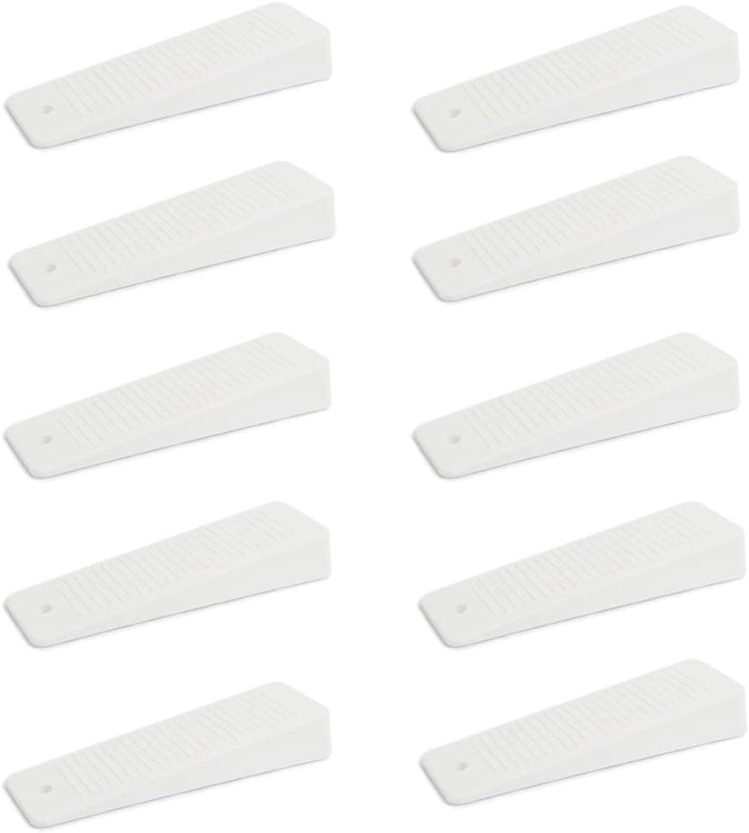 Deurwiggen Set - Deurhouders - Voorkom Dichtslaan - Zacht Rubber - 10 Stuks - Wit