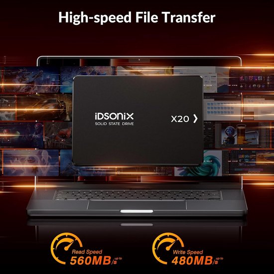Interne SSD - Harde schijf - Sneller opstarten - 3D NADA Flash - 1 TB - Zwart — afbeelding 3
