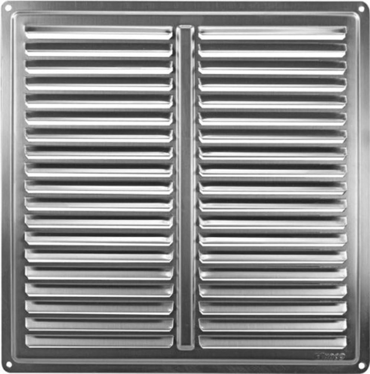 Ventilatie Grille - Luchtventiel Rooster - Binnen Buiten Gebruik - Roestvrij Staal - 255 x 255 mm - Zilver