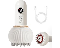 Elektrisch Lymfedrainage Apparaat - Cellulitis Massage - Lichaamsontspanning - 9 standen microstroom - 40-60°C warmte - Wit