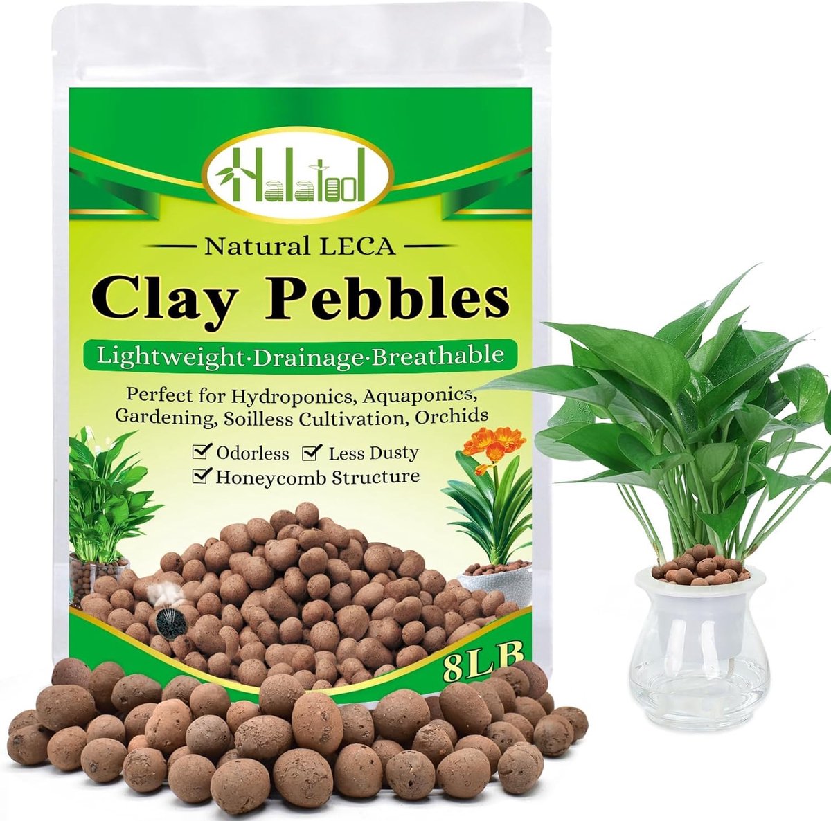 Klei Kiezels - Plantenkorrels - Hydrocultuur Planten - Natuurlijk en Licht - 36 kg - Roodbruin