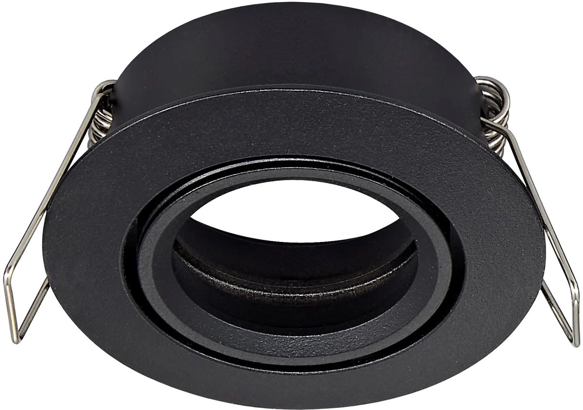 Saturn Mini inbouwspot, verstelbare kop, MR11-fitting, lamp niet inbegrepen, aluminium, zwart