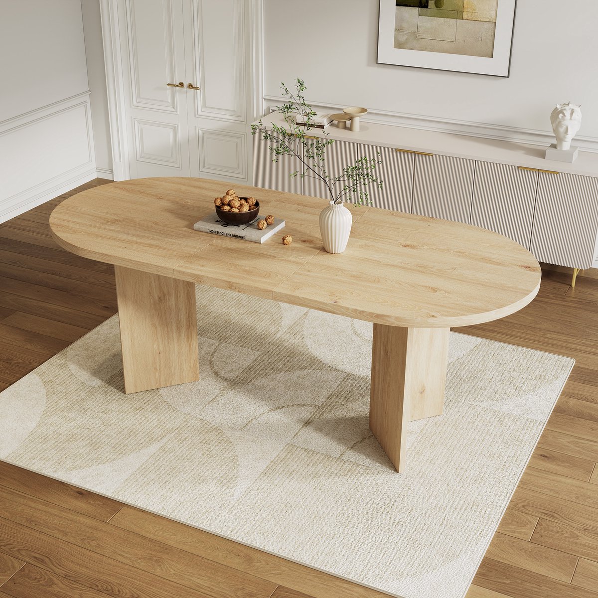 VVBV Eettafel 200x90x75 cm - Eiken, MDF