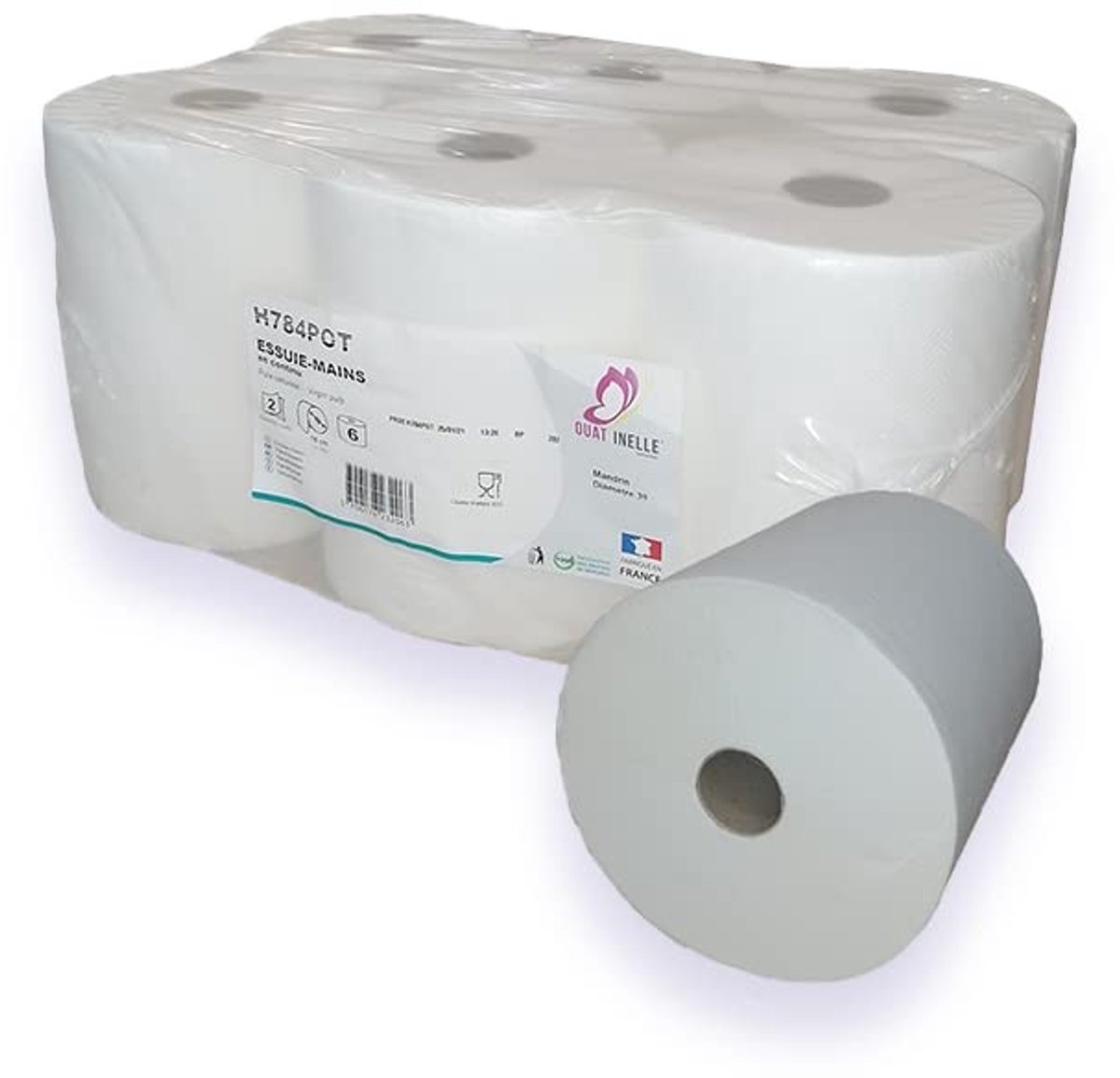 Solidchoice - Papieren Handdoeken - 2-laags, 6 Rollen
