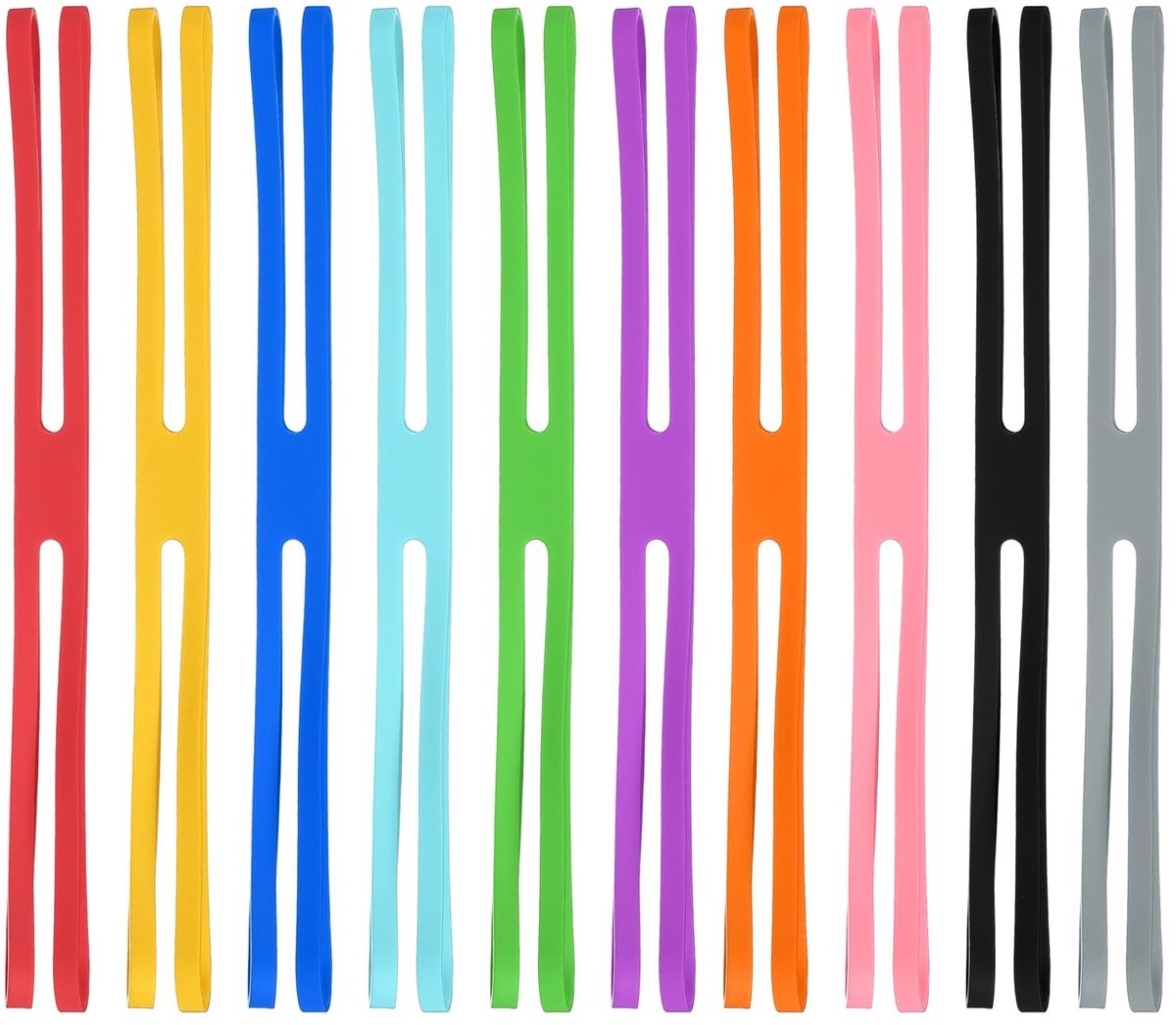 Solidchoice - Set van 10 Siliconen Elastiekjes in Diverse Kleuren