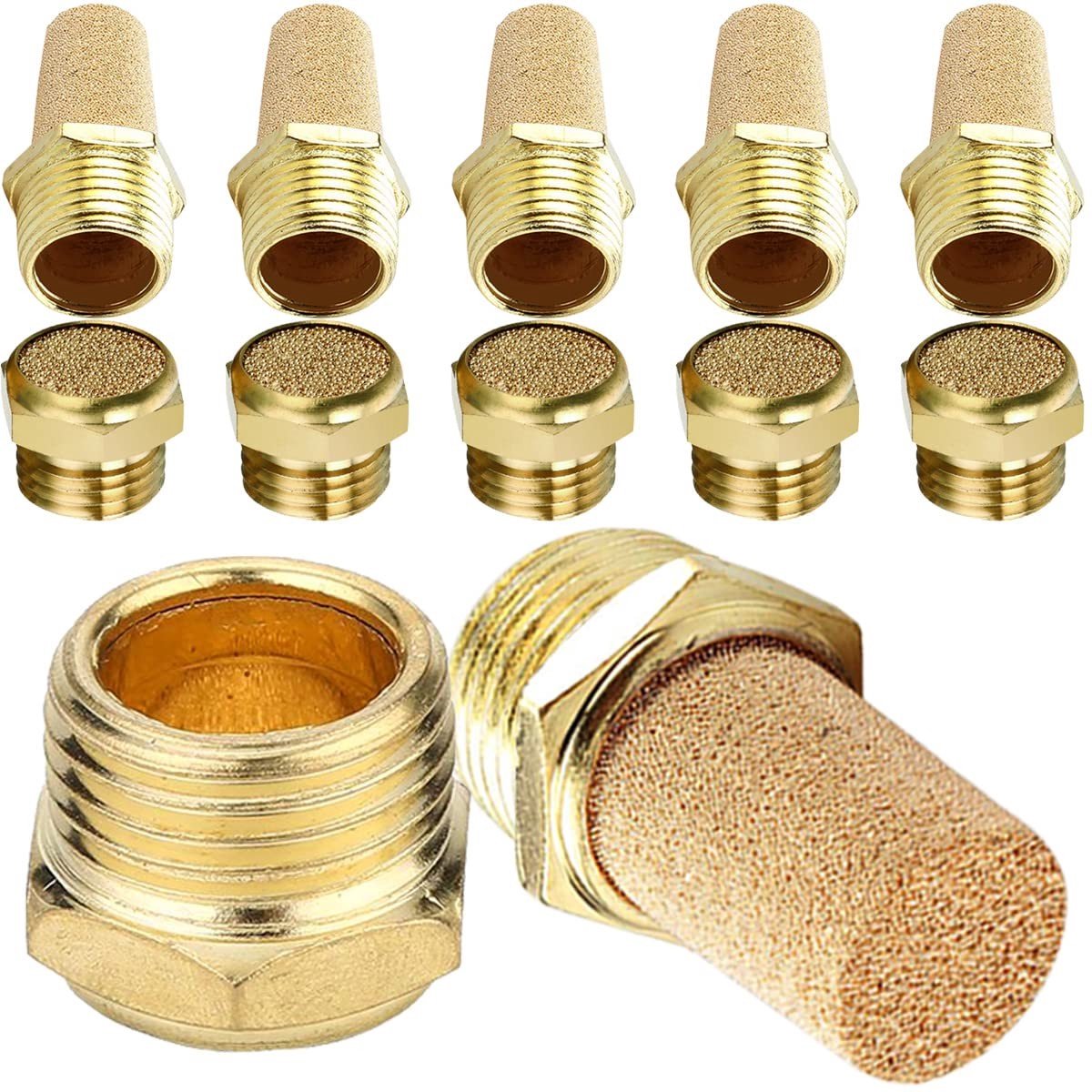 Solidchoice - Pneumatische Mufflers met Sintered Bronze Uitlaatdemper