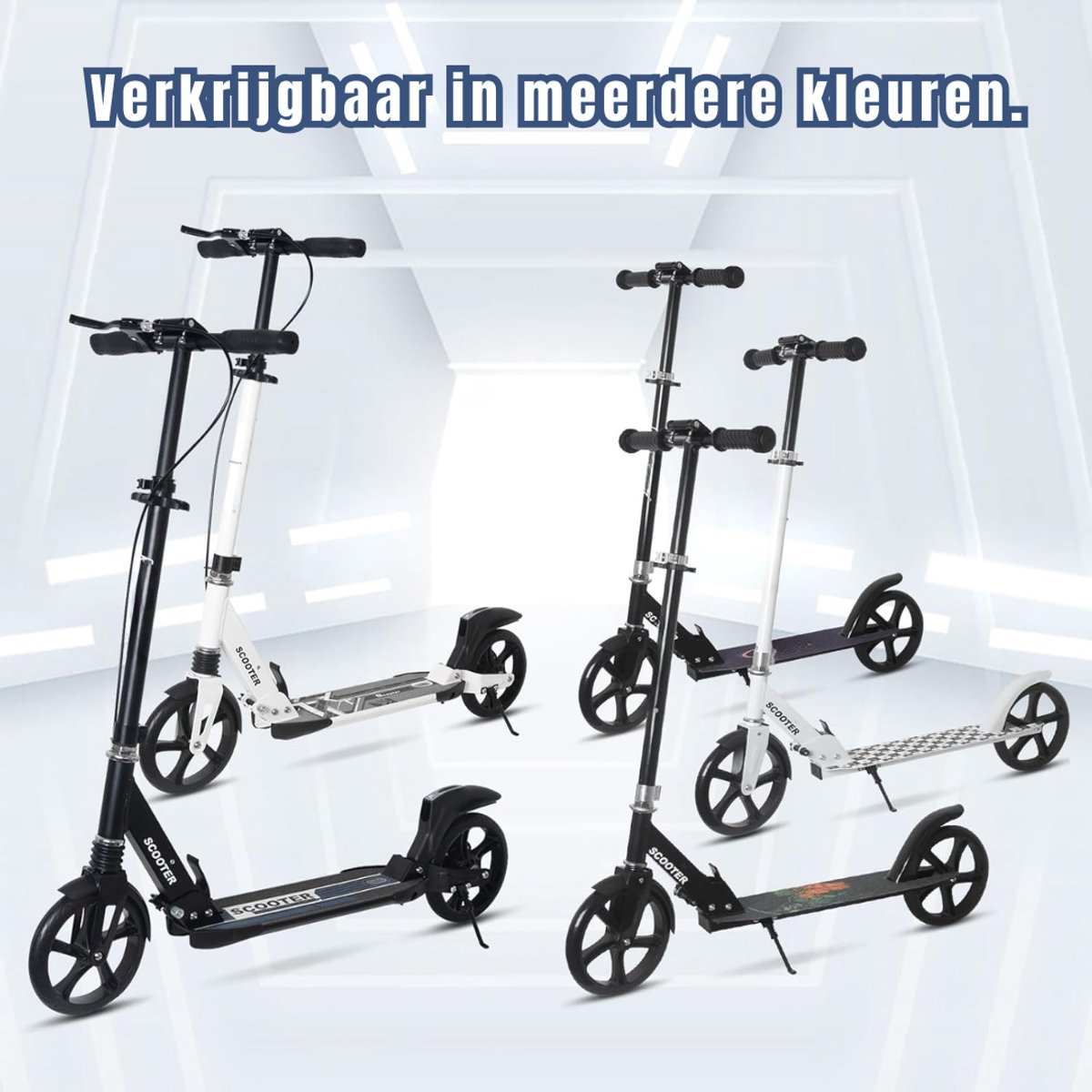 AHD® Stuntstep - Stuntstep Jongen - Stuntstep 10 Jaar en Ouder - Stuntsteps - Wit - 84cm x 31cm x 14cm