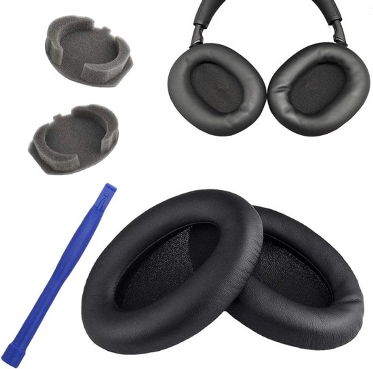 Oorkussens voor over-ear hoofdtelefoon, vervangende oorkussens met demontagegereedschap