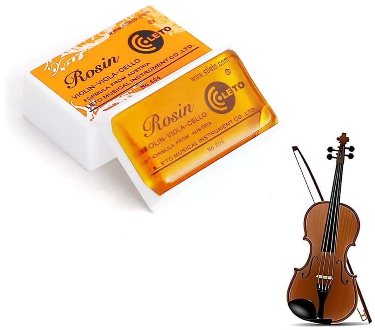 Solidchoice - Set van 2 Colofonium voor Booginstrumenten, Natuurlijk en Kwalitatief