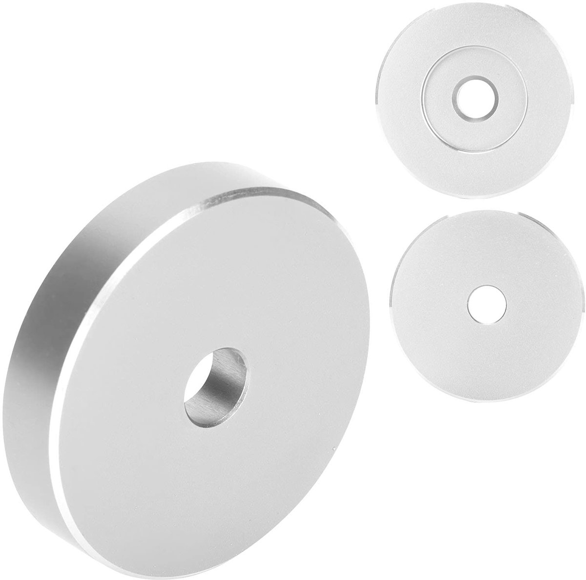 Solidchoice - Adapter voor 45 RPM Platenspeler Zwarte Klemadapter